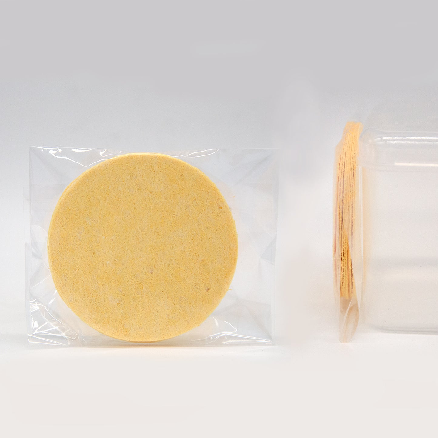 Natural compressed facial sponge cleaning, makeup removal, and beauty salon SPA specialized compressed wood pulp cotton