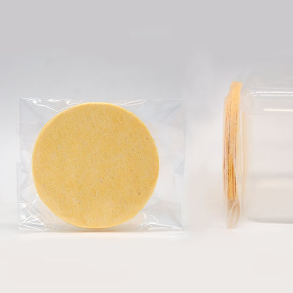 Natural compressed facial sponge cleaning, makeup removal, and beauty salon SPA specialized compressed wood pulp cotton