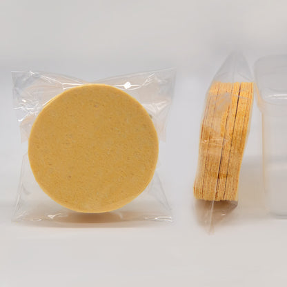 Natural compressed facial sponge cleaning, makeup removal, and beauty salon SPA specialized compressed wood pulp cotton