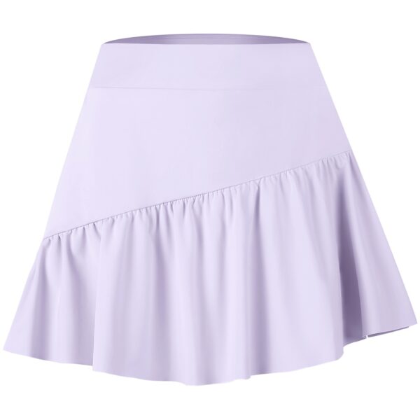Women’s pleated fitness yoga skirt with a ruffle hem, perfect for sports, tennis, and gym workouts.